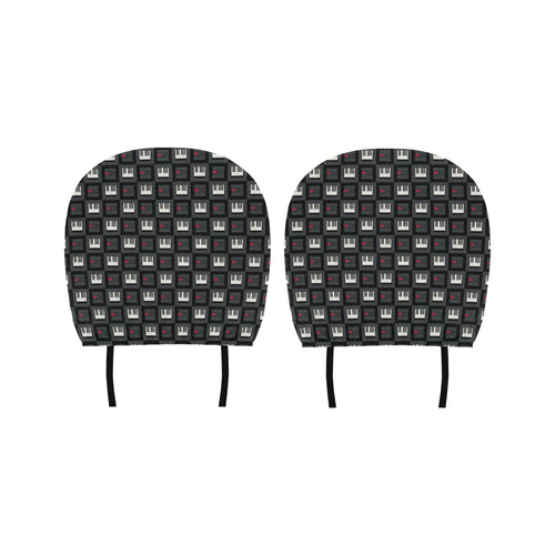 Piano Pattern Print Design 05 Car Headrest Cover