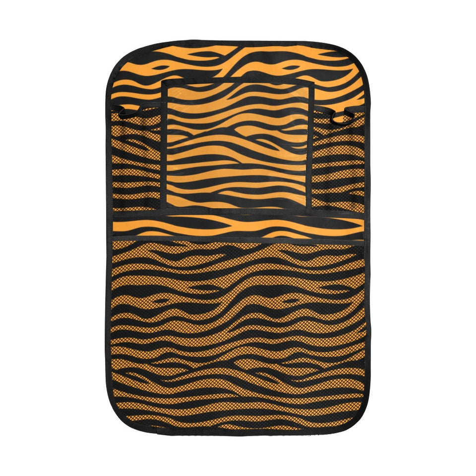 Bengal tigers skin print pattern background Car Seat Back Organizer