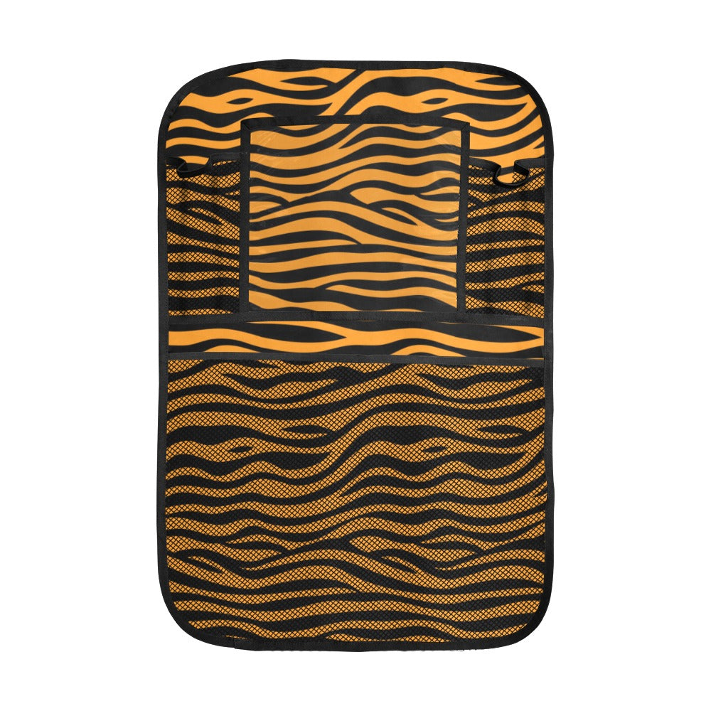 Bengal tigers skin print pattern background Car Seat Back Organizer