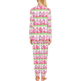 Teddy Bear Pattern Print Design 04 Women's All Over Print Pajama Set