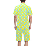Duck Pattern Print Design 03 Men's V-Neck Short Pajama Set