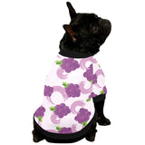 Cute Grape pattern All Over Print Pet Dog Round Neck Fuzzy Shirt