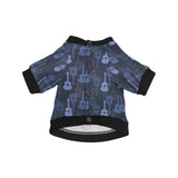 Blue Theme guitar pattern All Over Print Pet Dog Round Neck Fuzzy Shirt