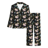 Hummingbird Pattern Print Design 03 Women's Long Pajama Set