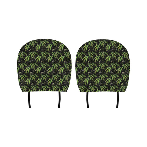 Green Peas Pattern Print Design 02 Car Headrest Cover