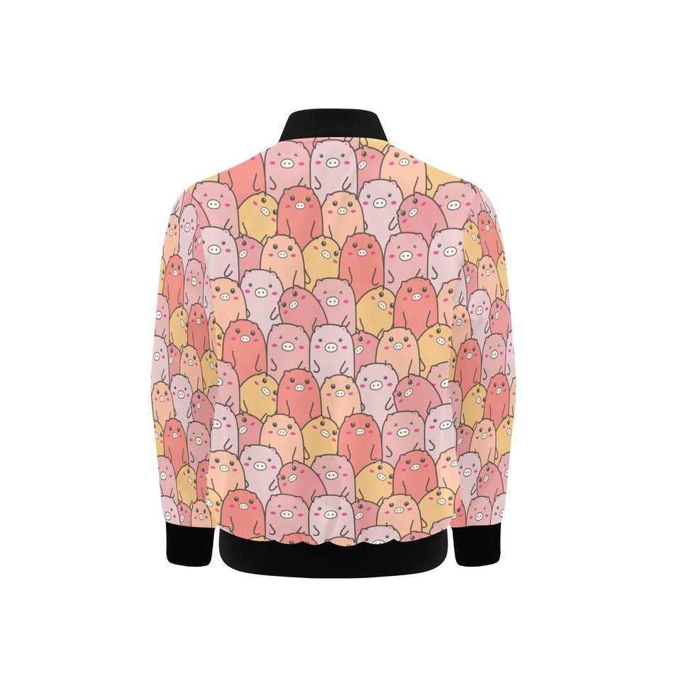 Pig Pattern Print Design 04 Kids' Boys' Girls' Bomber Jacket