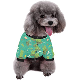 Cute frog dragonfly design pattern All Over Print Pet Dog Round Neck Fuzzy Shirt
