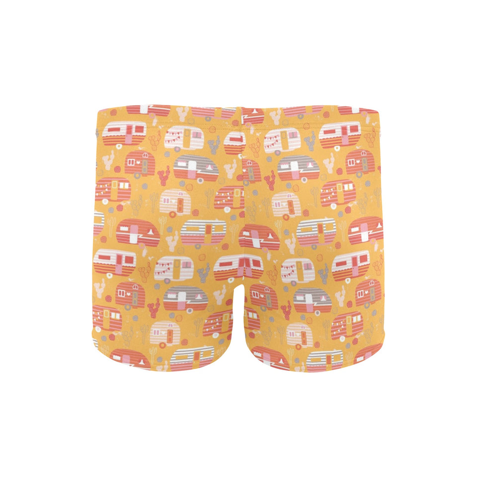 Camper Van Pattern Print Design 04 Men's Swimming Trunks