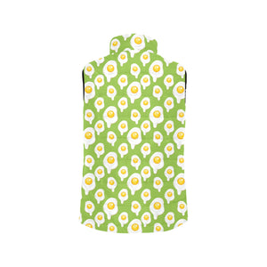 Fried Eggs Pattern Print Design 01 Men's Padded Vest