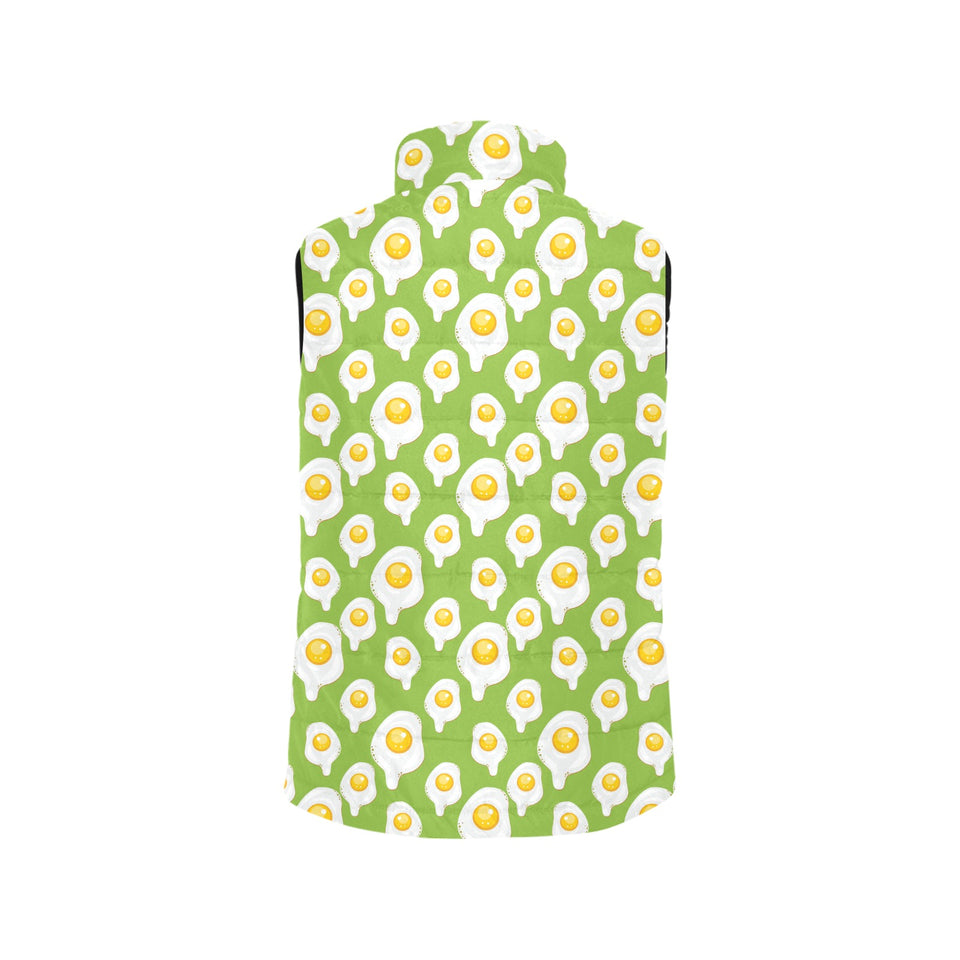 Fried Eggs Pattern Print Design 01 Men's Padded Vest