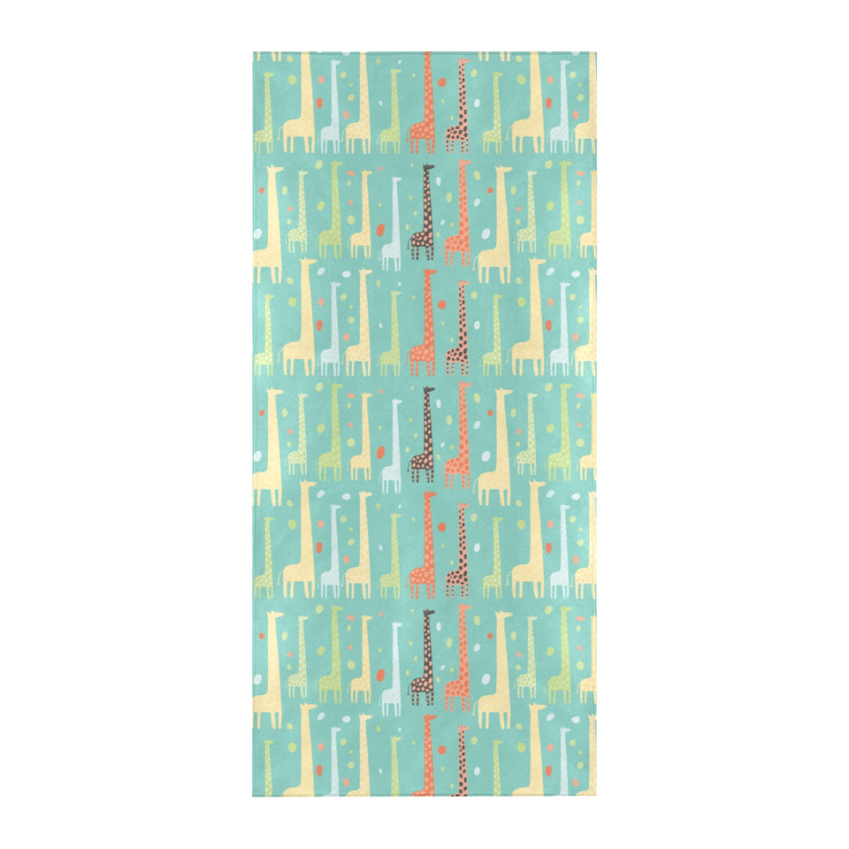 Giraffe Pattern Print Design 01 Beach Towel