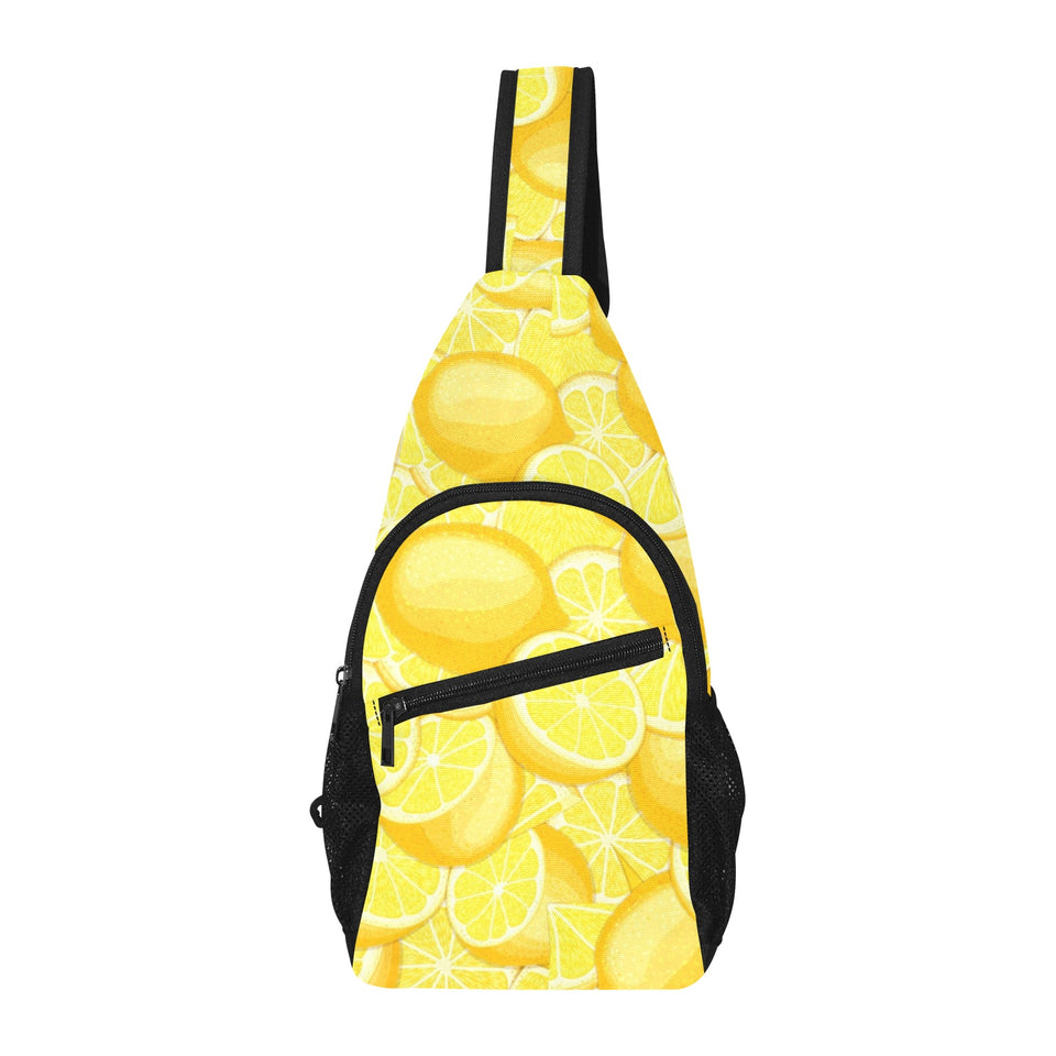 lemon pattern All Over Print Chest Bag