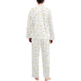 Christmas tree Christmas element Silver gold patte Men's Long Pajama Set