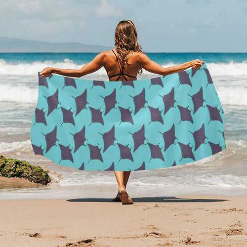 Stingray Pattern Print Design 02 Beach Towel