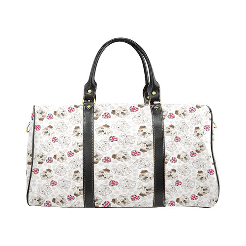 English Bulldog Pattern Print Design 01 Travel Bag
