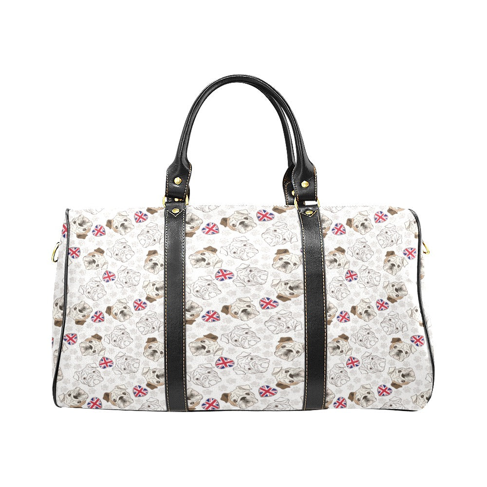 English Bulldog Pattern Print Design 01 Travel Bag