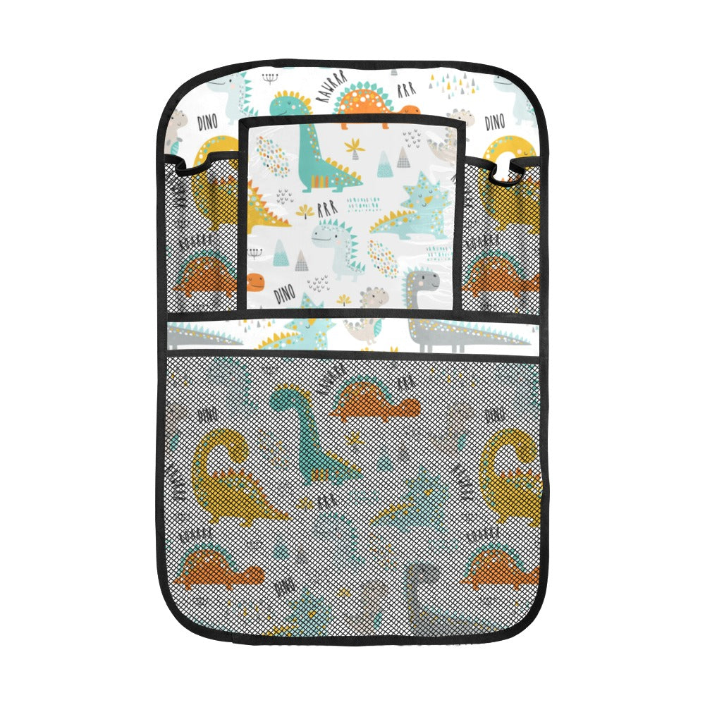 Cute funny kids dinosaurs pattern Car Seat Back Organizer