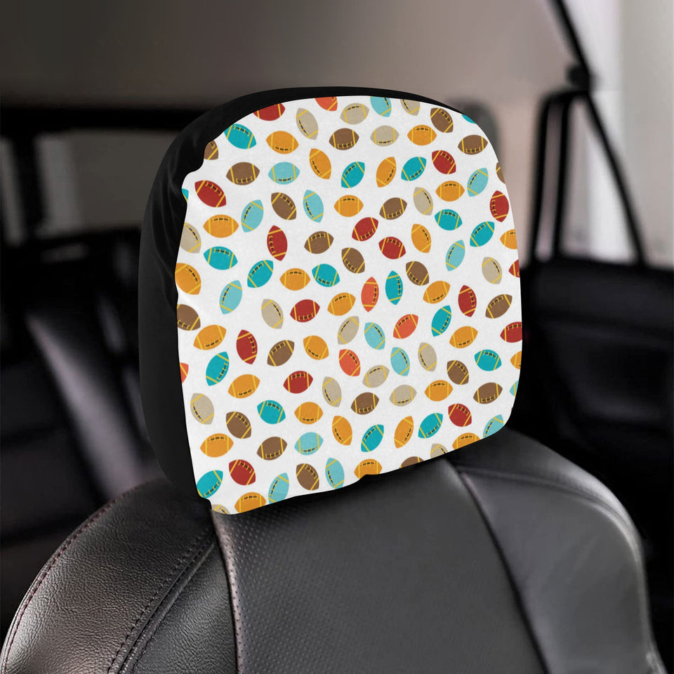 Colorful american football ball pattern Car Headrest Cover