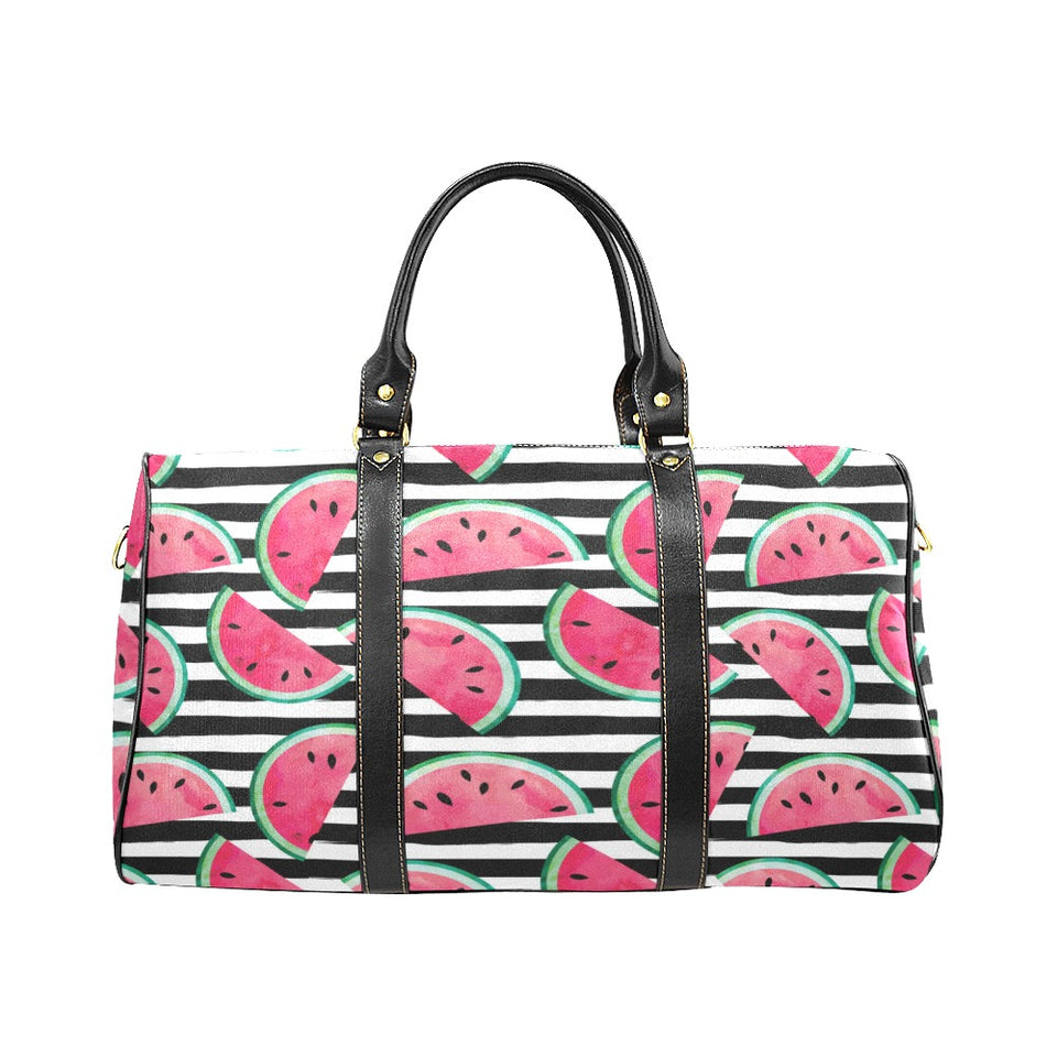 Watercolor paint textured watermelon pieces Travel Bag