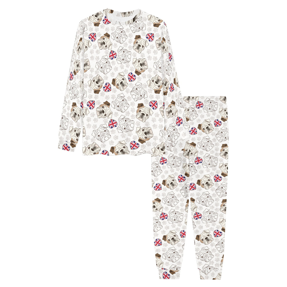 English Bulldog Pattern Print Design 01 Men's All Over Print Pajama