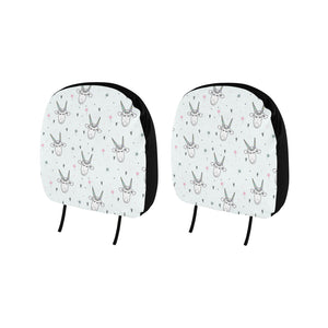 Cute goat design pattern Car Headrest Cover