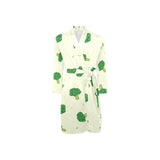 Broccoli pattern Men's Long Sleeve Belted Night Robe