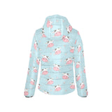 Cute cow flower pattern Women's Padded Hooded Jacket
