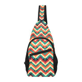 zigzag chevron colorful pattern All Over Print Chest Bag