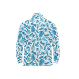 Coral Reef Pattern Print Design 01 Men's Long Sleeve Polo Shirt