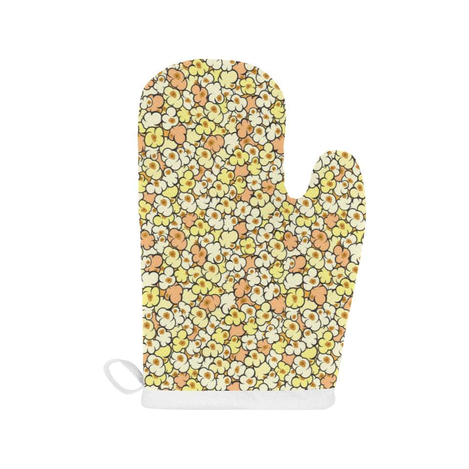 Popcorn Pattern Print Design 03 Heat Resistant Oven Mitts