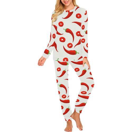 Chili pattern Women's All Over Print Pajama Set