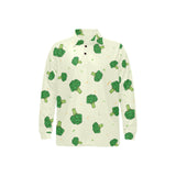 Broccoli pattern Men's Long Sleeve Polo Shirt