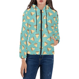 Sandwich Pattern Print Design 03 Women's Padded Hooded Jacket