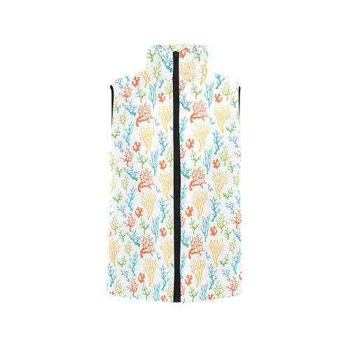 Coral Reef Pattern Print Design 02 Men's Padded Vest