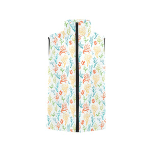 Coral Reef Pattern Print Design 02 Men's Padded Vest