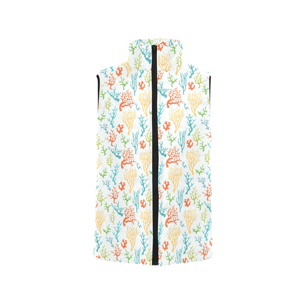 Coral Reef Pattern Print Design 02 Men's Padded Vest