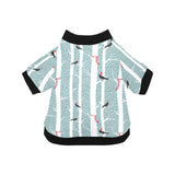 Crows christmas hat scarf All Over Print Pet Dog Round Neck Fuzzy Shirt