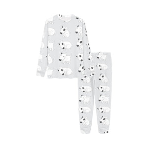 Bull Terrier Pattern Print Design 01 Kids' Boys' Girls' All Over Print Pajama Set