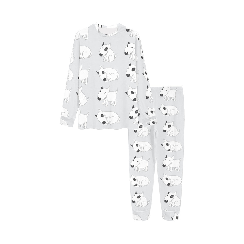 Bull Terrier Pattern Print Design 01 Kids' Boys' Girls' All Over Print Pajama Set