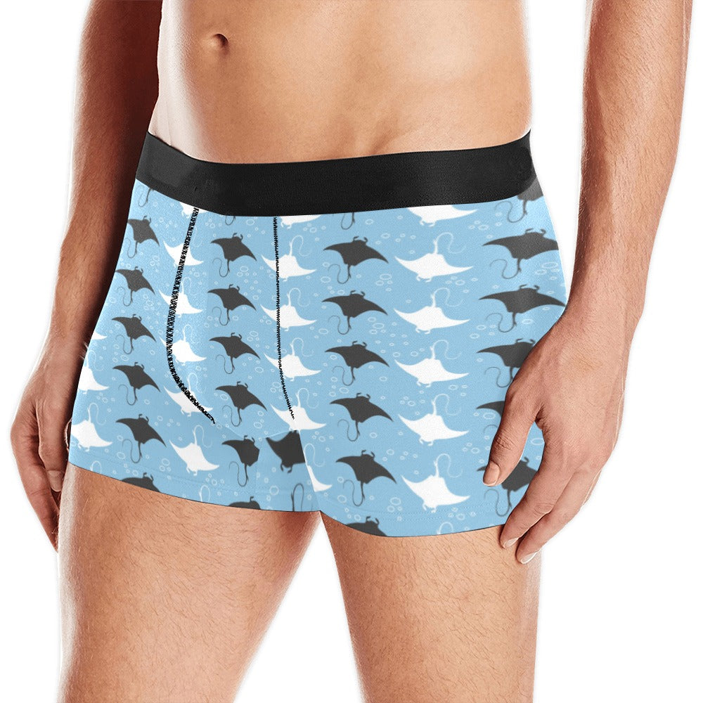 Stingray Pattern Print Design 03 Men's All Over Print Boxer Briefs Men's Underwear