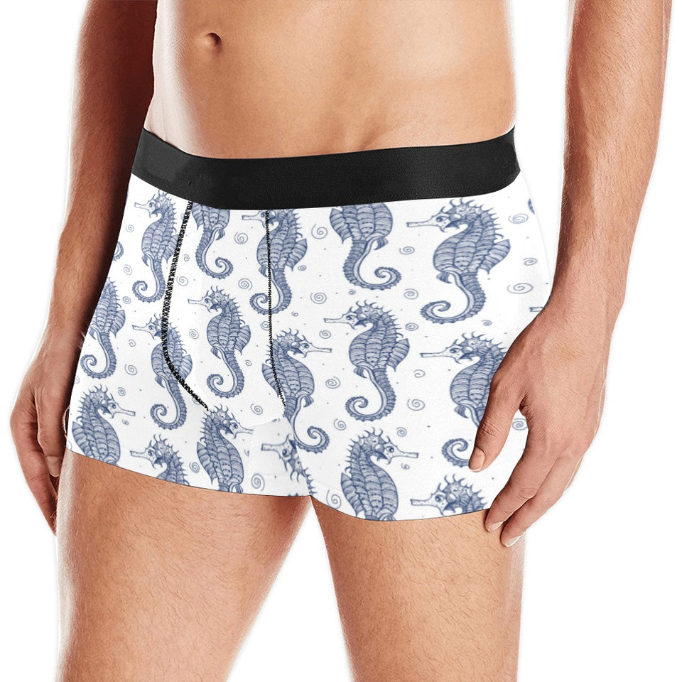 Seahorse pattern background Men's All Over Print Boxer Briefs Men's Underwear