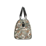 Monkey tropical leaves background Travel Bag