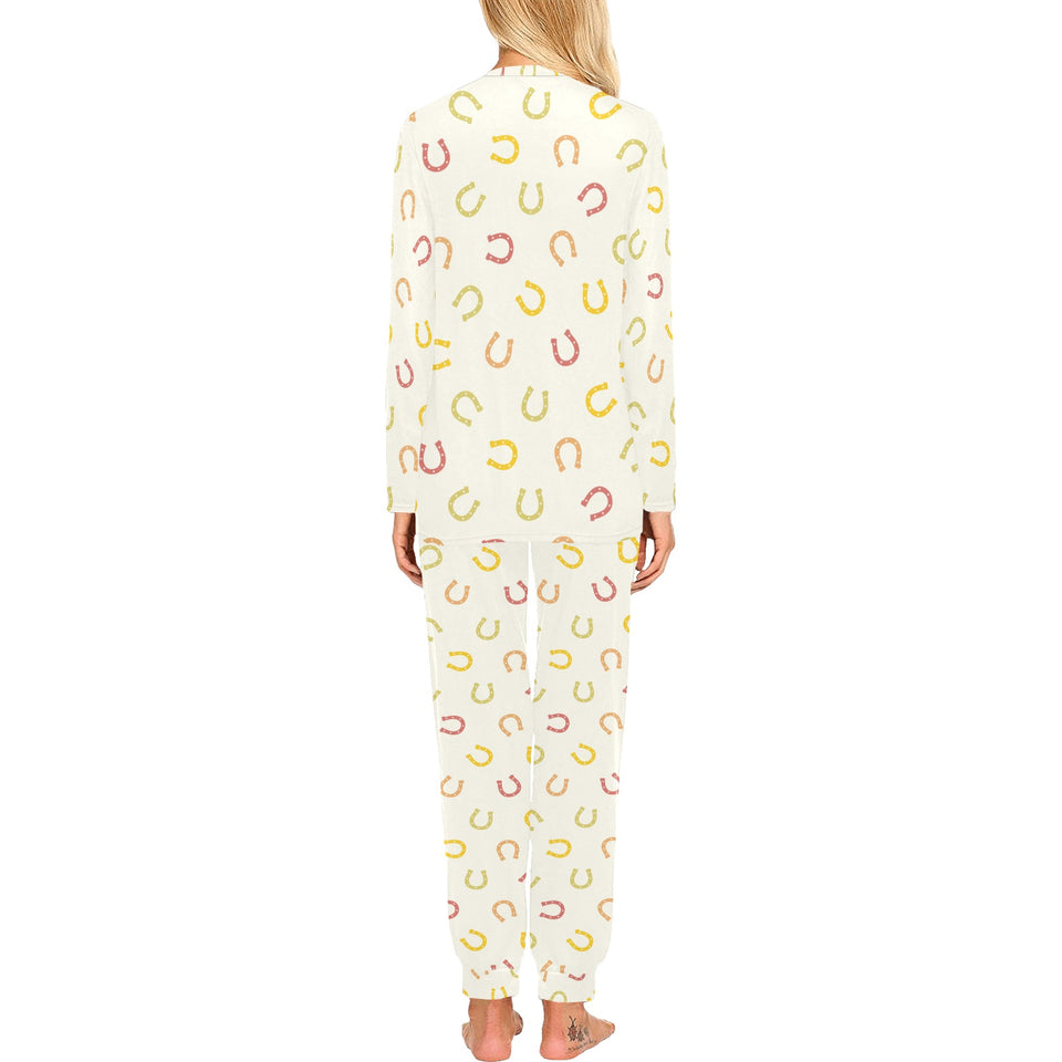 Horseshoes Pattern Print Design 02 Women's All Over Print Pajama Set