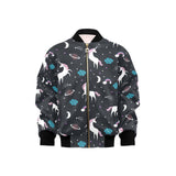unicorn rainbows moon clound star pattern Kids' Boys' Girls' Bomber Jacket