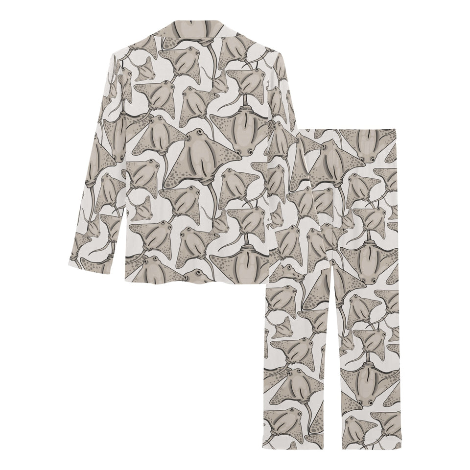 Stingray Pattern Print Design 05 Women's Long Pajama Set