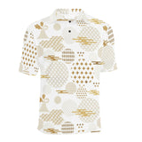 Beautiful gold japanese pattern Men's All Over Print Polo Shirt