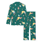 Kangaroo leaves pattern Women's Long Pajama Set
