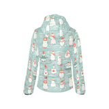 Cute snowman pattern Women's Padded Hooded Jacket