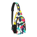 watercolor bowling ball pins All Over Print Chest Bag