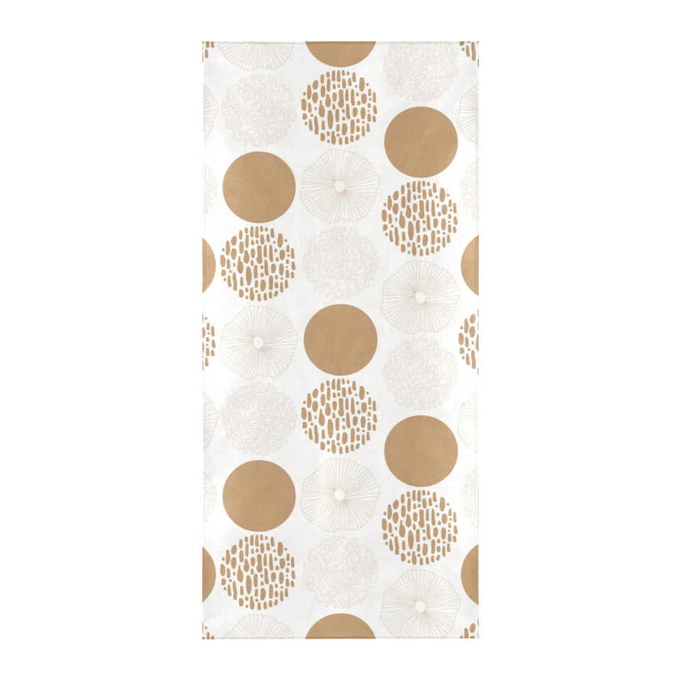 Gold Texture mushroom pattern Beach Towel
